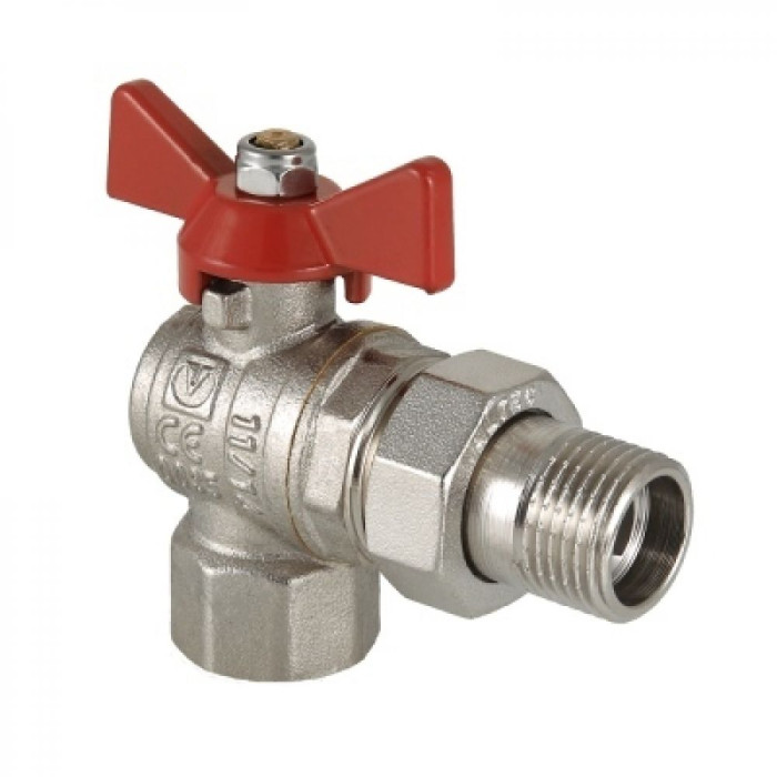 Кран кульовий Valtec BASE 3/4" кутовий з амеріканкою VT.228.N.05