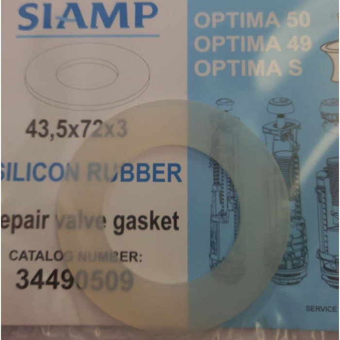 №22 Мембрана для зливу SIAMP 43.5х72х3мм UA силікон S34490509