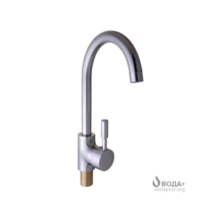 Змішувач для мийки Globus Lux LAZER латунь, сталь GLLR-0103S-STELL