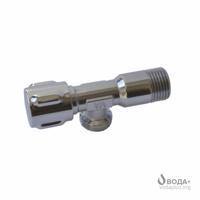 Кран VA Albertoni Ф1/2"х1/2" ZAMAC кутовий вентільний з металевою ручкою C158684
