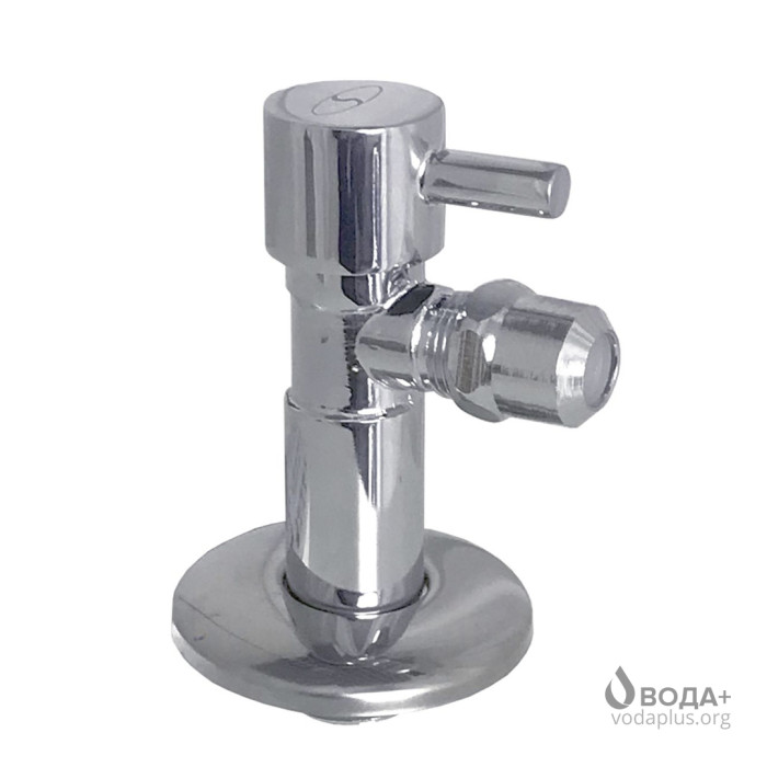 Кран Solomon Ф1/2"х 3/8" кутовий з керамічною буксою та цангою 7076-38