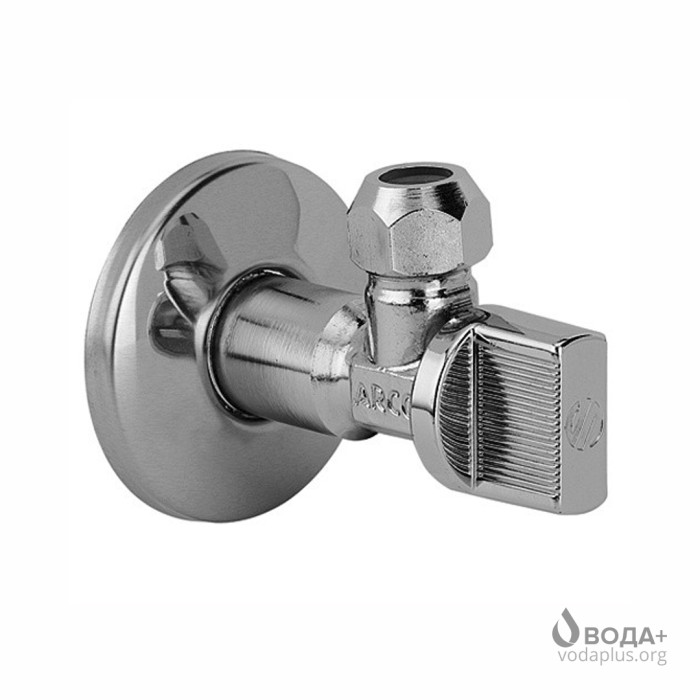 Кран ARCO Ф1/2"х3/8" кутовий, кульовий з цангою NOV20