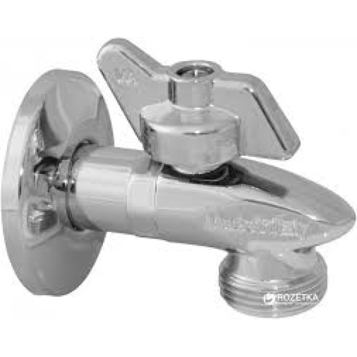 Кран VA Albertoni Ф1/2"х3/4" SQUALO кутовий, кульовий для пральної машини D909000